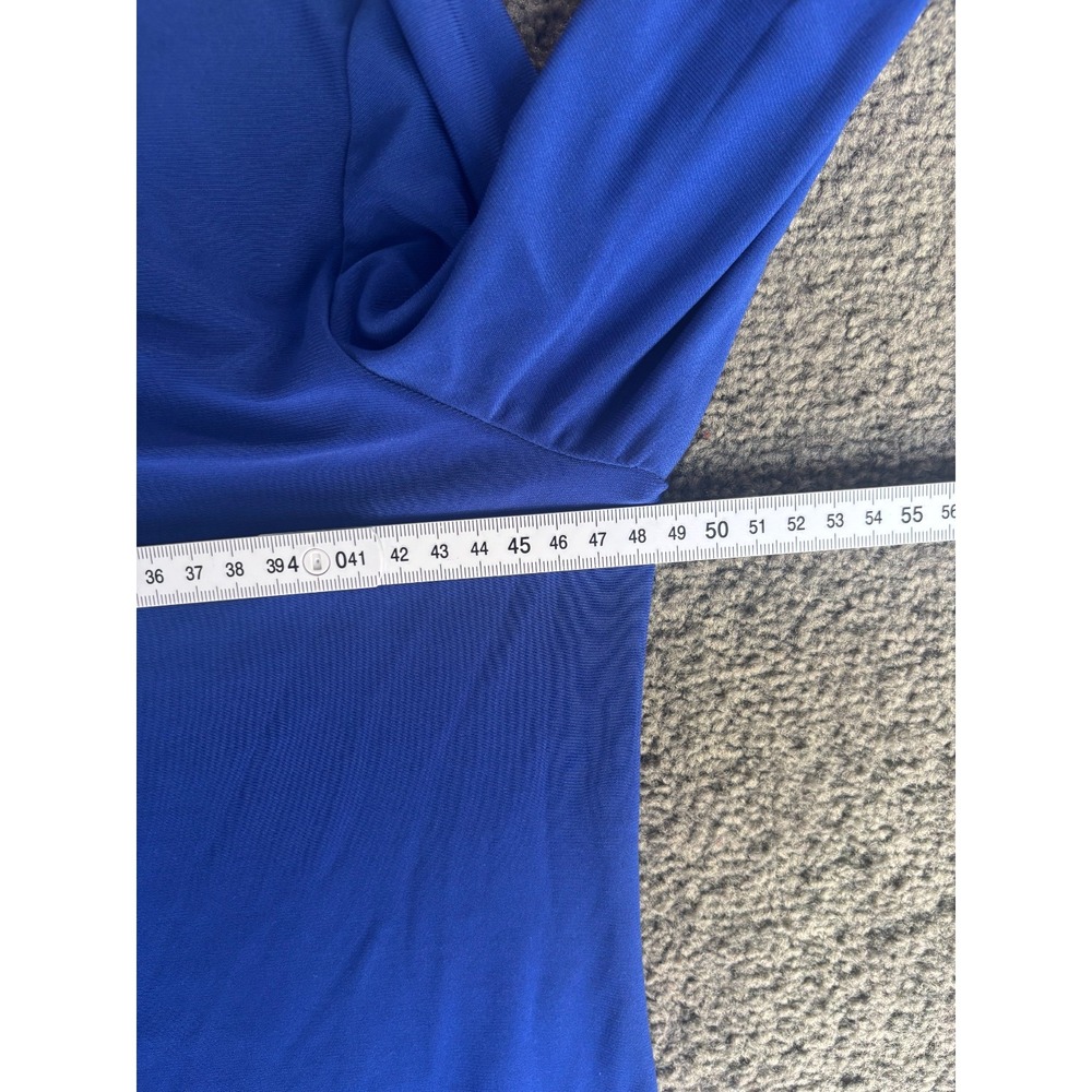 Coco Bianco Top Women's Size Medium Blue Round Neck Long Sleeve Pullover - Picture 4 of 9